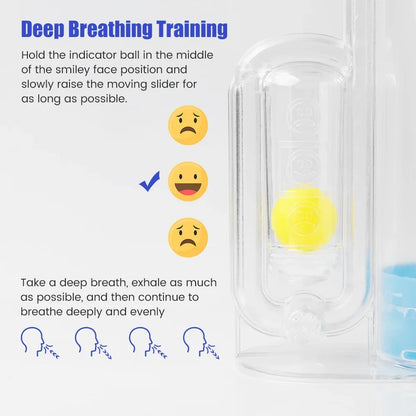 Breathing Trainer for Lungs – Adjustable Volume 300-3000cc, 3 Balls