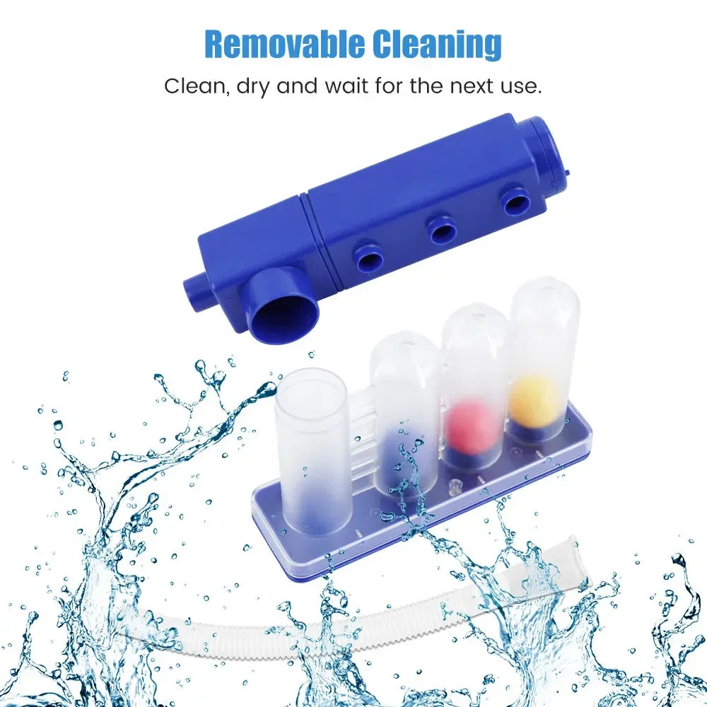 Breathing Trainer for Lungs – Adjustable Volume 300-3000cc, 3 Balls