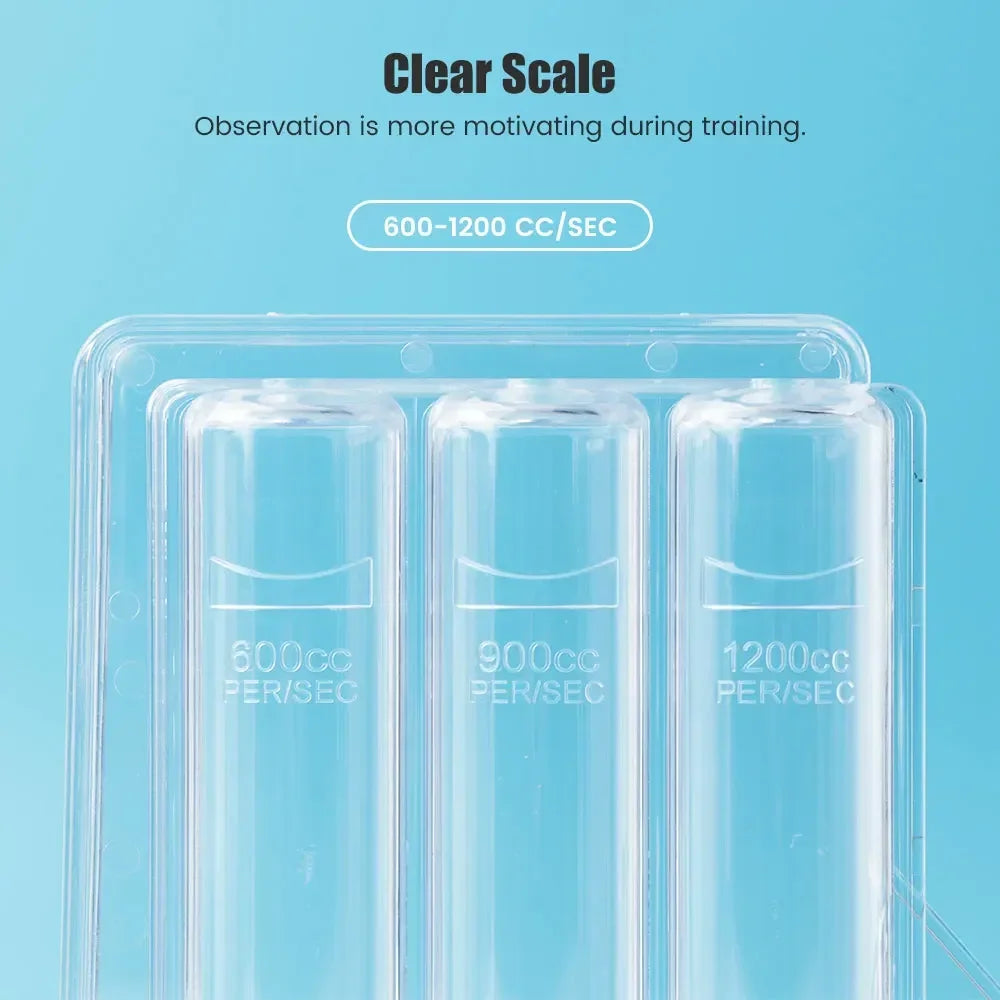 Breathing Trainer for Lungs – Adjustable Volume 300-3000cc, 3 Balls