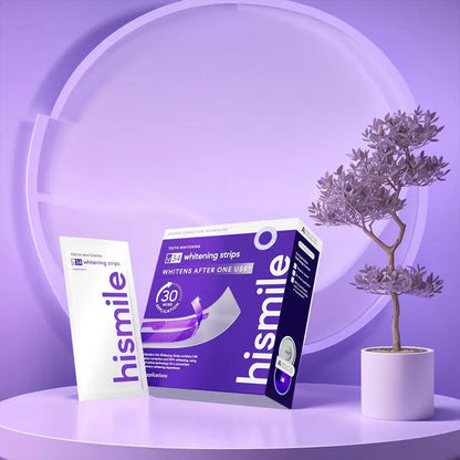 Purple Teeth Whitening Strips – Removes Yellow Stains, Instant Bright Smile