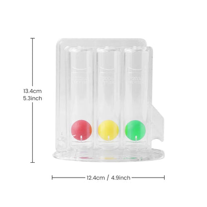 Breathing Trainer for Lungs – Adjustable Volume 300-3000cc, 3 Balls