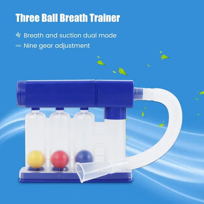 Breathing Trainer for Lungs – Adjustable Volume 300-3000cc, 3 Balls