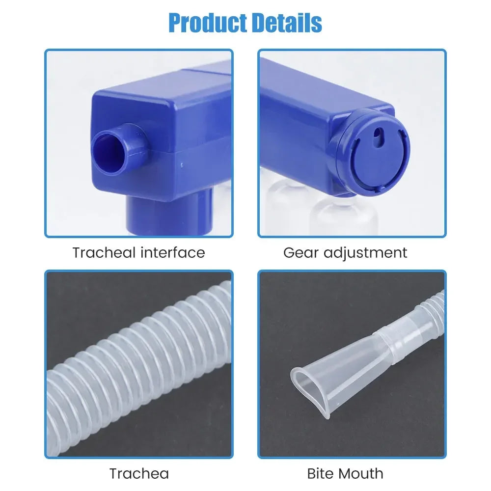 Breathing Trainer for Lungs – Adjustable Volume 300-3000cc, 3 Balls