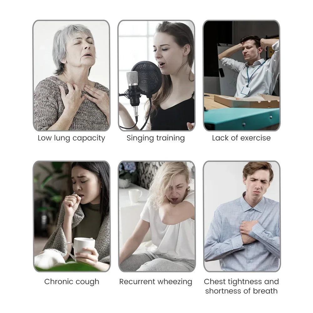 Breathing Trainer for Lungs – Adjustable Volume 300-3000cc, 3 Balls