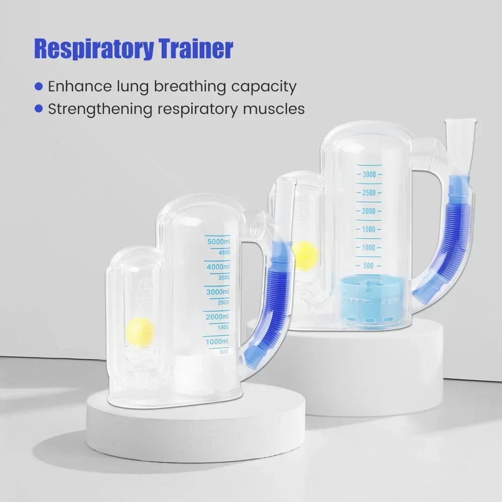Breathing Trainer for Lungs – Adjustable Volume 300-3000cc, 3 Balls