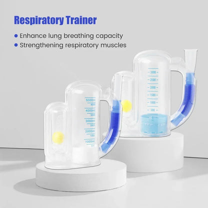 Breathing Trainer for Lungs – Adjustable Volume 300-3000cc, 3 Balls