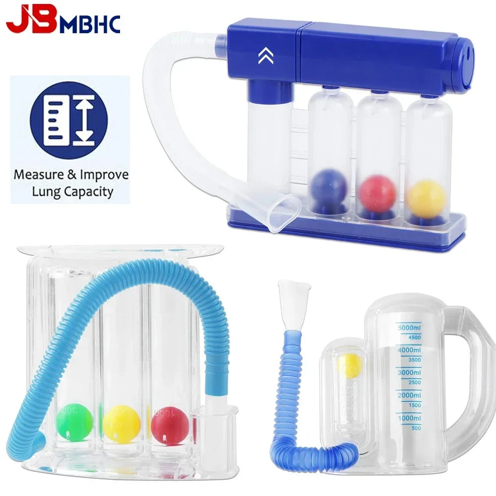 Breathing Trainer for Lungs – Adjustable Volume 300-3000cc, 3 Balls