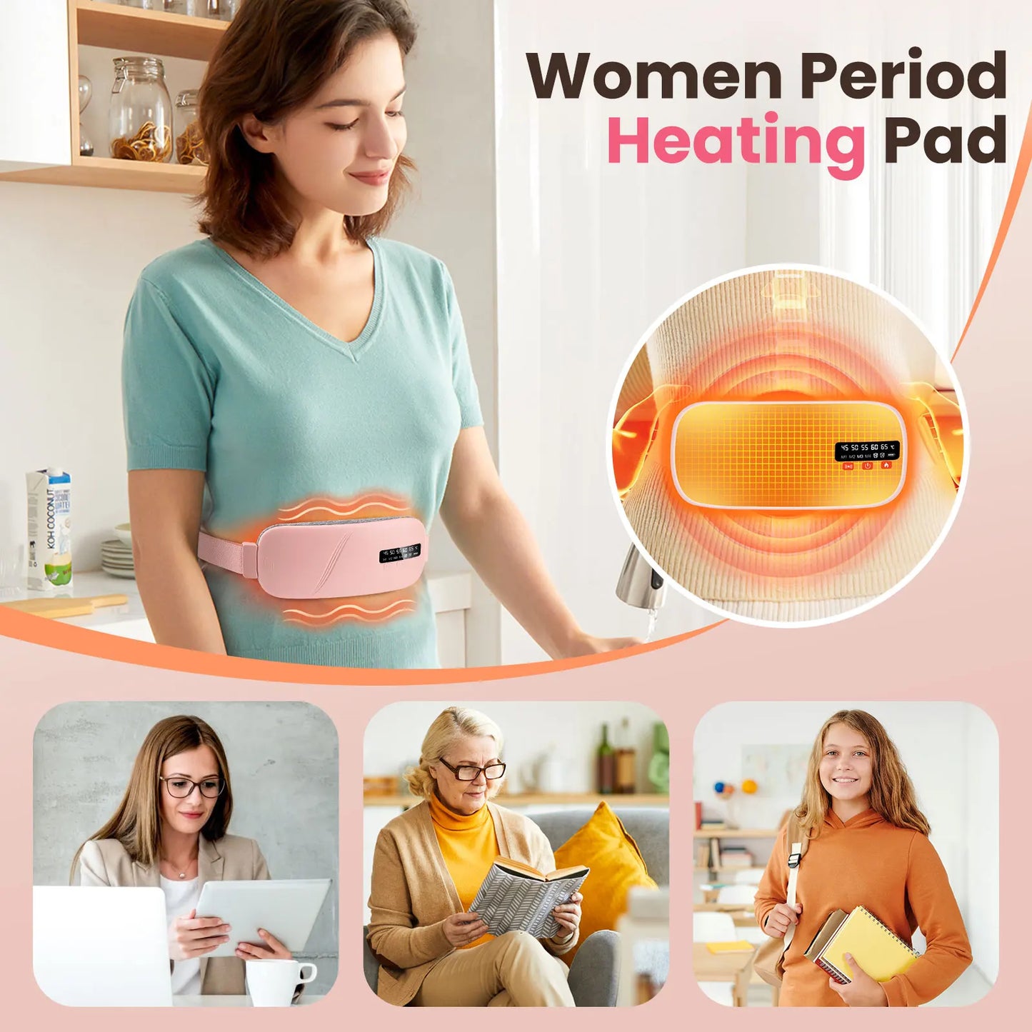 Menstrual Pain Relief Heating Belt – Hot Compress for Women